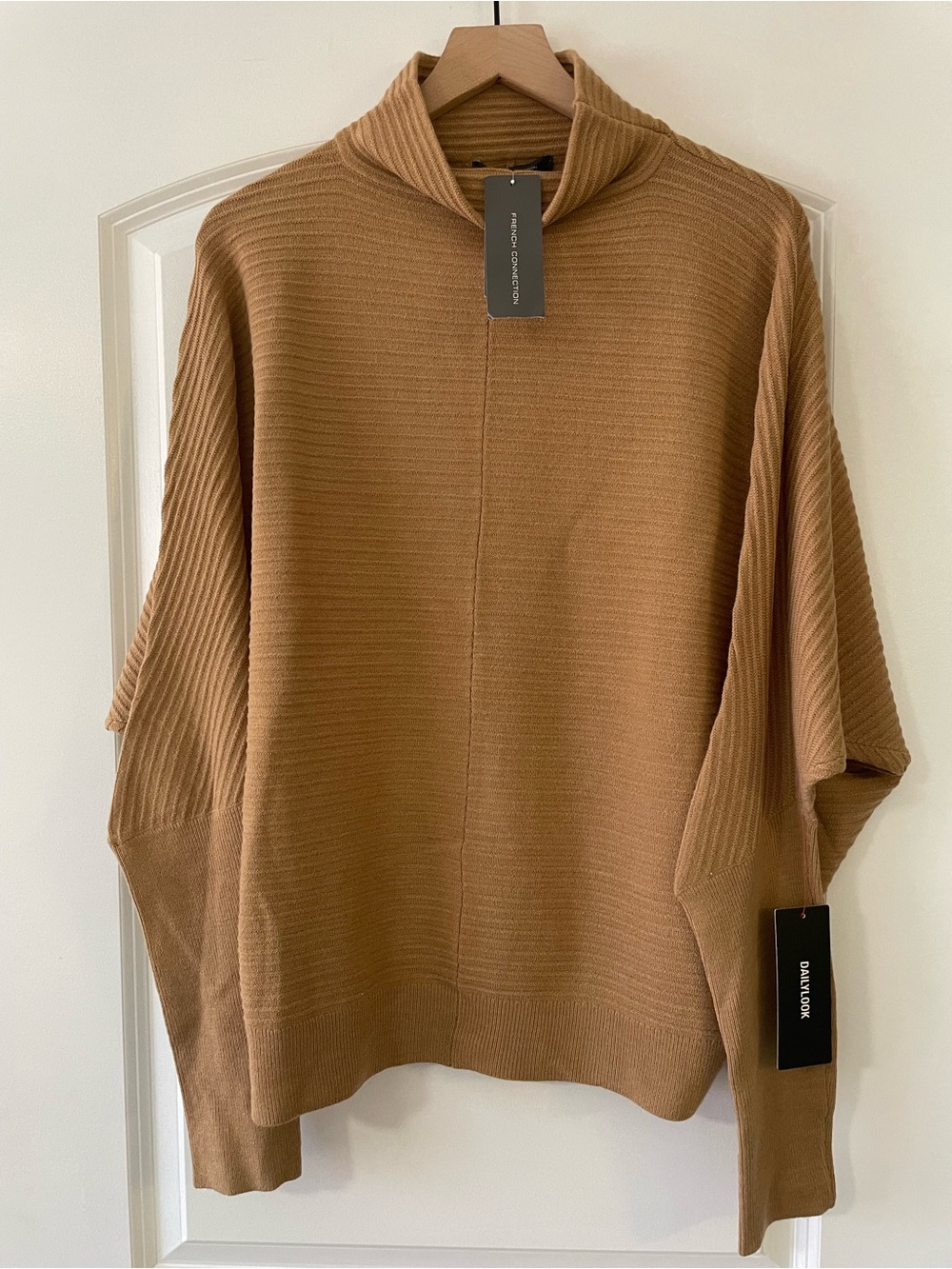 French Connection Ottoman Knit Jumper in Camel Size XL